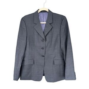 T3 VTG‎ Prestige Checkered Wool Blend Sport Coat Blazer Gray Size 10R